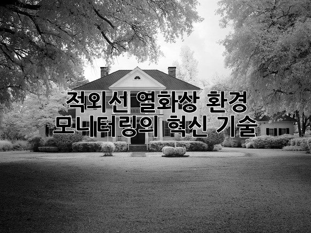 적외선 열화상: 환경 모니터링의 혁신 기술