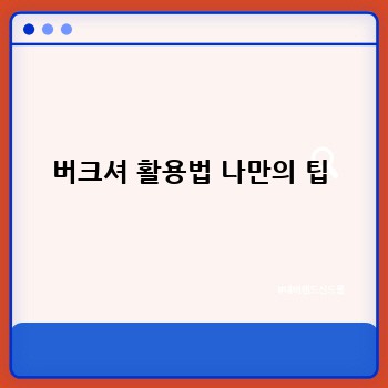 버크셔 활용법 나만의 팁