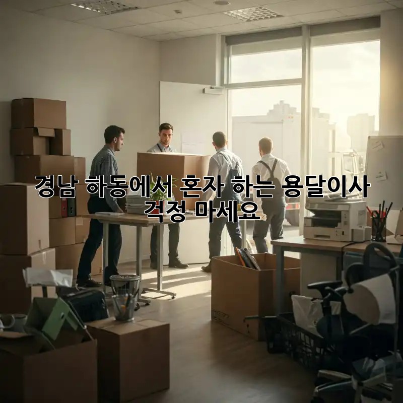 경남 하동에서 혼자 하는 용달이사? 걱정 마세요!