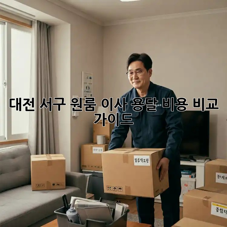 대전 서구 원룸 이사 용달 비용 비교 가이드