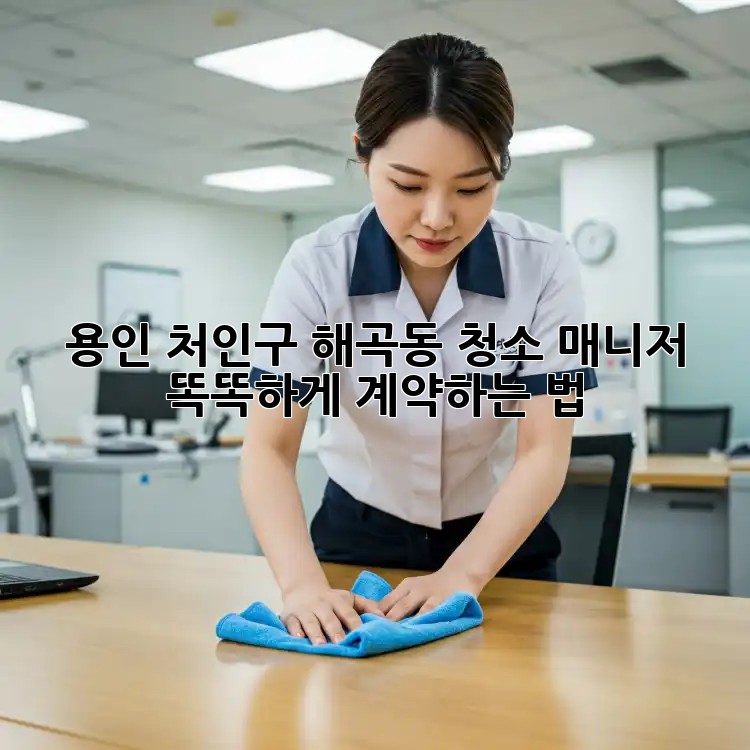 용인 처인구 해곡동 청소 매니저🧹 똑똑하게 계약하는 법!