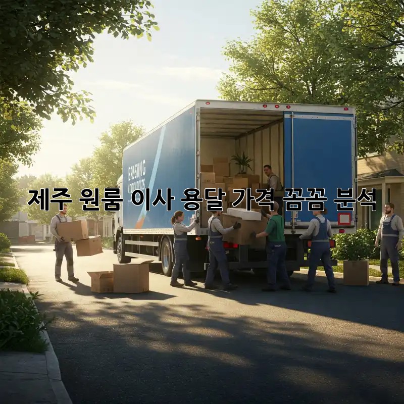 제주 원룸 이사, 용달 가격 꼼꼼 분석!